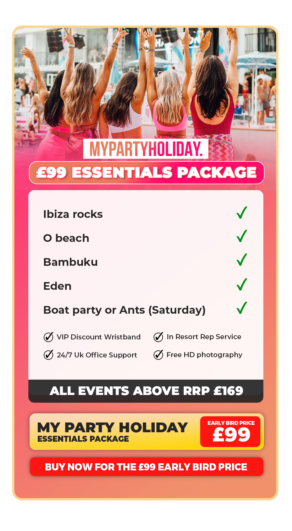 Ibiza Essentials Package